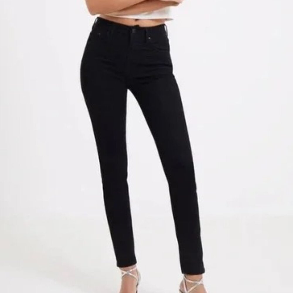 NWT French Connection Rebound Skinny dark black jeans, size 6